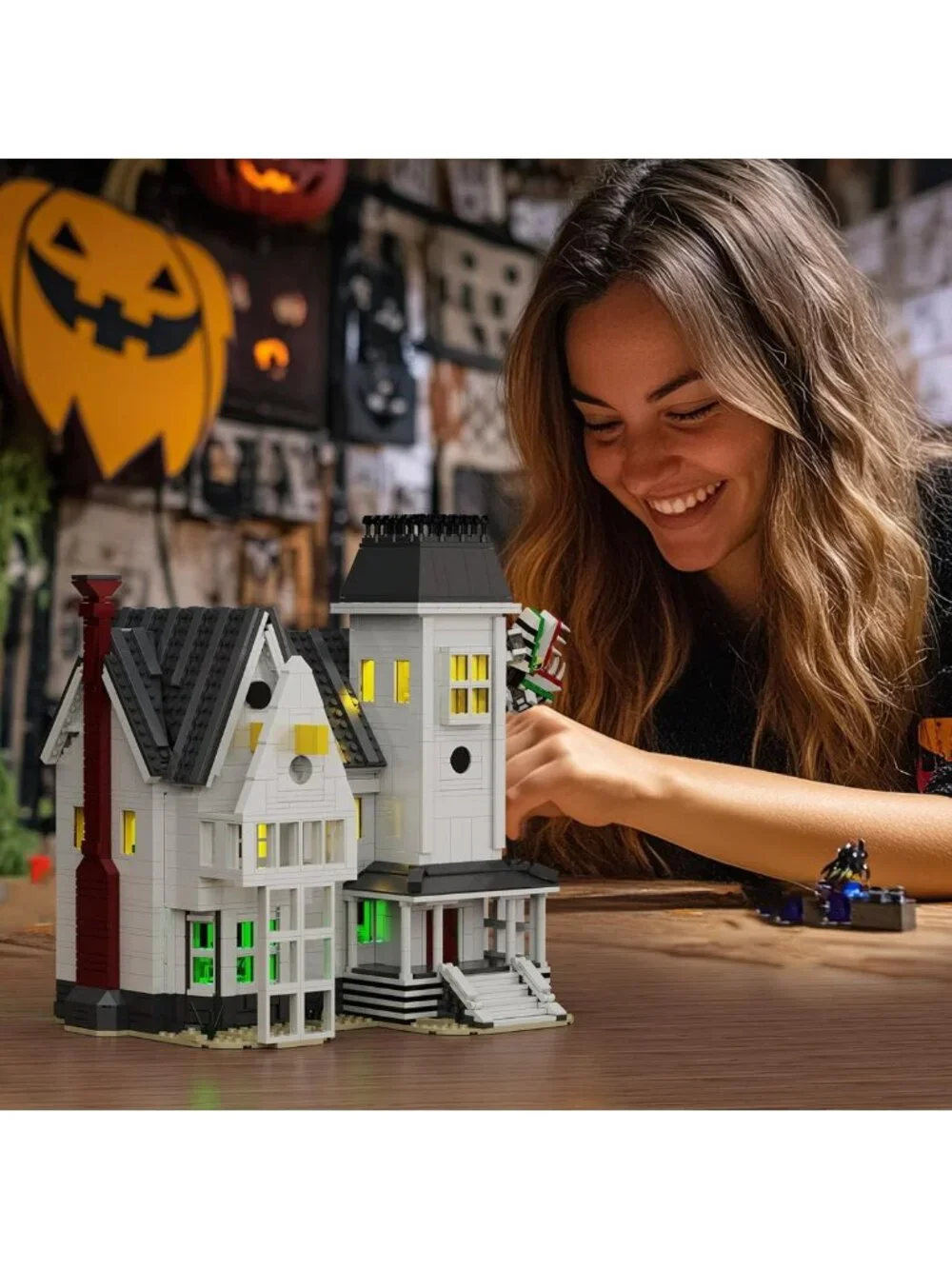 Halloween Building Blocks Set - Sandworm Monster Toy, Horror Movie Decor